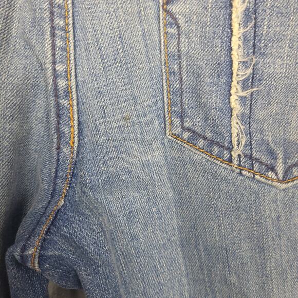 Old Navy Jeans Womens 10 Blue Denim Bootcut Special Edition Distressed Vtg Y2k - Picture 12 of 16